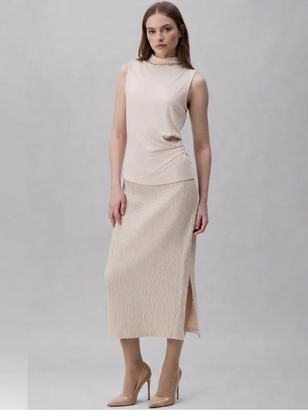 Calvin Klein Women's Sequined Midi Skirt